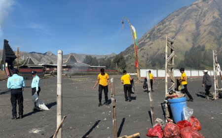 Polres Probolinggo Bersihkan Area Wisata demi Kenyamanan Pengunjung